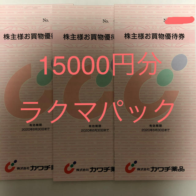 カワチ薬品 株主優待券 15000円分の通販 by グルガン's shop｜ラクマ