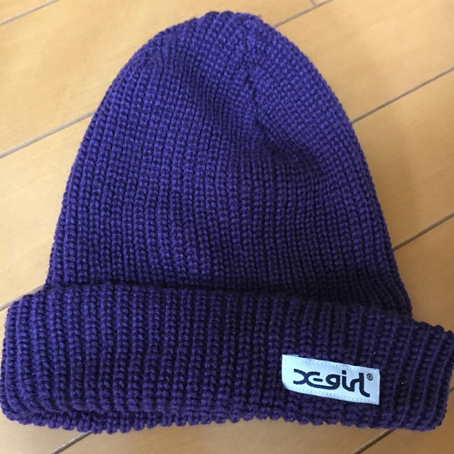 X-girl(エックスガール)のX-girl ニット帽 レディースの帽子(ニット帽/ビーニー)の商品写真
