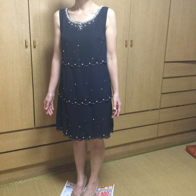 POWDER SUGAR(パウダーシュガー)の紺色ビジュードレス♡ レディースのフォーマル/ドレス(ミニドレス)の商品写真