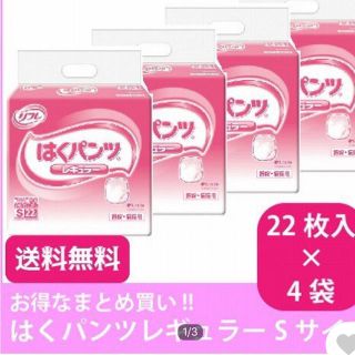 はくパンツSサイズ22枚入り　4個88枚入り。4回分吸収。(布おむつ)