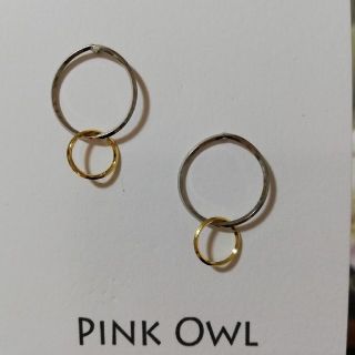 PINK　OWL　フープピアス(ピアス)