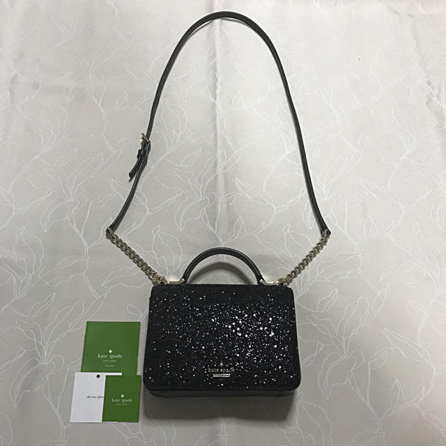 ケイトスペード  Kate spade ブラック　ラメ　ショルダーバッグ　新品