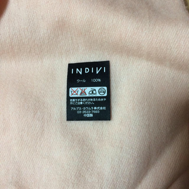 INDIVI(インディヴィ)のINDIVI ストール サーモンピンク レディースのファッション小物(マフラー/ショール)の商品写真