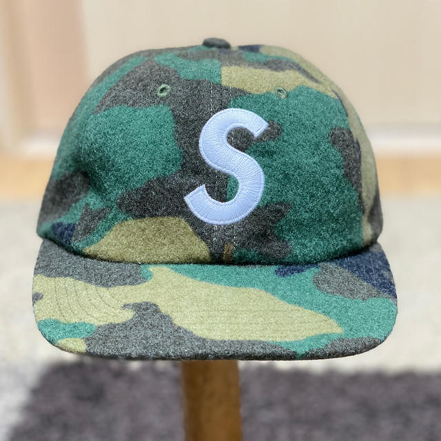 supreme wool s logo 6-panel cap camo柄 - キャップ