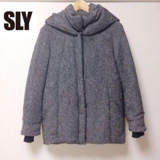 スライ(SLY)のSLY ニット ダウン コート グレー(ダウンコート)