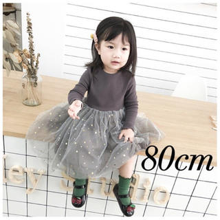 ベビーギャップ(babyGAP)の新品  ワンピース 韓国子供服 ドレス チュールドレス フリルドレス(ワンピース)