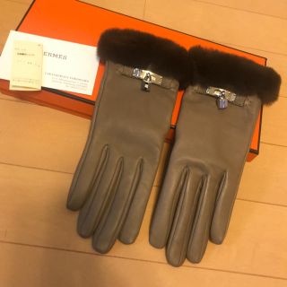 エルメス(Hermes)のエルメス グローブ 手袋 エトープ ミンクファー(手袋)