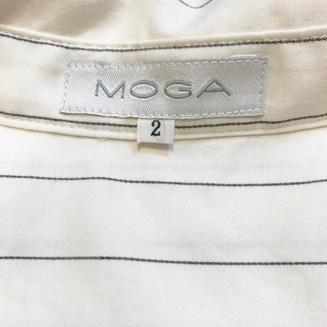 MOGA(モガ)のMOGA (モガ) コットン ストライプ柄 ノースリーブブラウス レディースのトップス(シャツ/ブラウス(半袖/袖なし))の商品写真