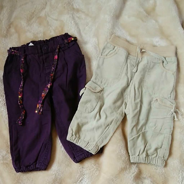 PETIT BATEAU(プチバトー)のズボン　2本セット　80 キッズ/ベビー/マタニティのベビー服(~85cm)(パンツ)の商品写真