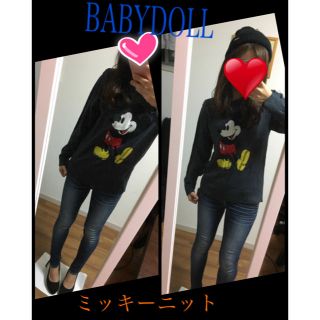 ベビードール(BABYDOLL)のBABYDOLL ミッキーニットトップス(ニット/セーター)