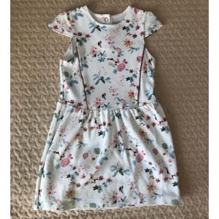 プチバトー(PETIT BATEAU)の★美品★プチバトー パステルプリントフラワーワンピース 5ans(ワンピース)