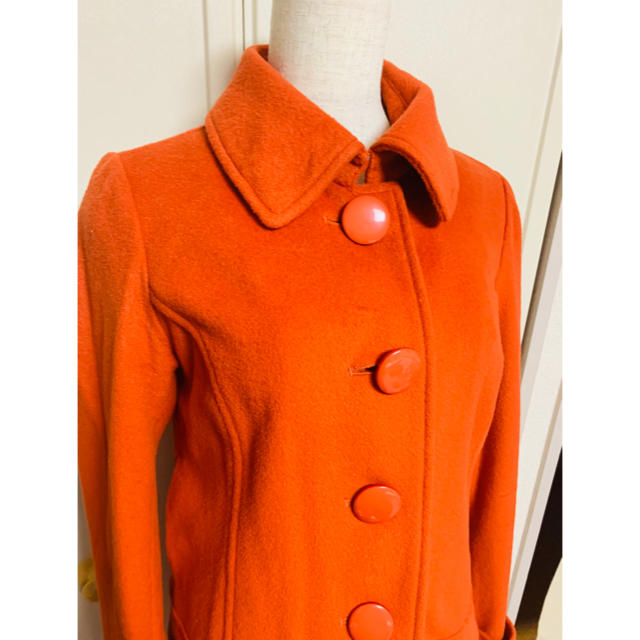 CECIL McBEE(セシルマクビー)のセシルマクビー コート オレンジ Mサイズ レディースのジャケット/アウター(ロングコート)の商品写真