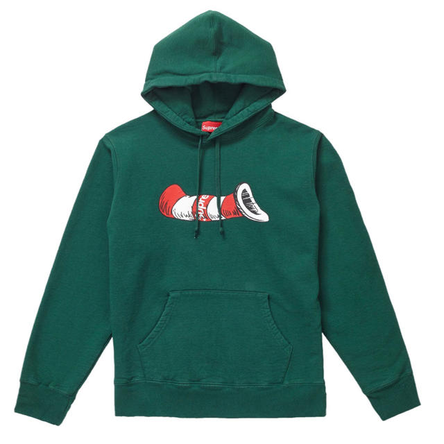 Supreme hoodie cat in the hat 緑M パーカー