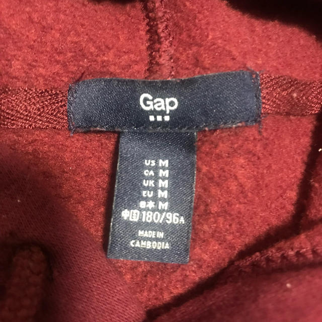 GAP(ギャップ)のGAP メンズパーカー　PINOT NOIR 796 メンズのトップス(パーカー)の商品写真