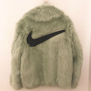 S 黒 NIKE AMBUSH リバーシブル フェイクファー コート