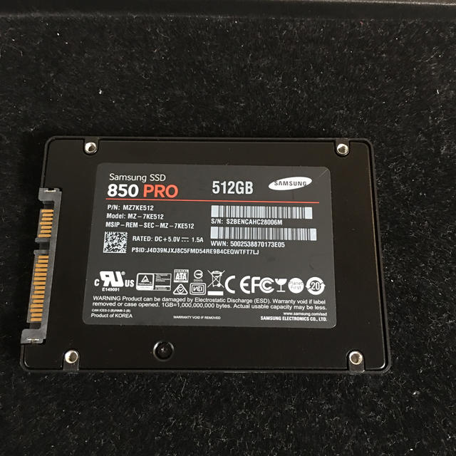 Samsung SSD 850PRO 512GB 1