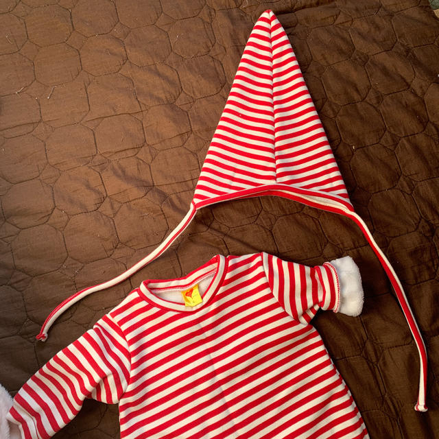 値下げ！韓国子供服 2点セット ロンパース 帽子付き  キッズ/ベビー/マタニティのベビー服(~85cm)(ロンパース)の商品写真
