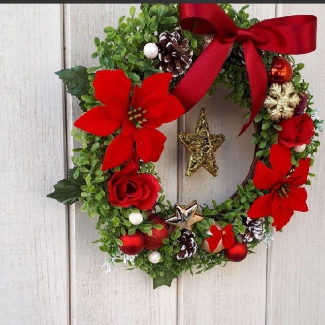 ハンドメイド クリスマス リース 玄関 星 | southernexpo.com