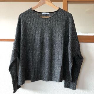 ザラ(ZARA)のミント苺様専用　ザラ  ラメカットソー  カーキ(カットソー(長袖/七分))