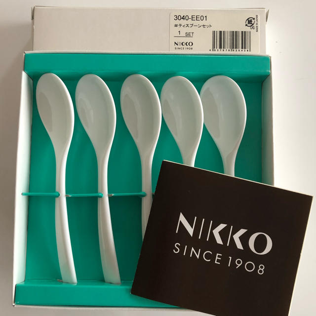 NIKKO(ニッコー)のお値下げ❗️NIKKO ニッコー　13cm 陶器スプーン5本セット インテリア/住まい/日用品のキッチン/食器(カトラリー/箸)の商品写真