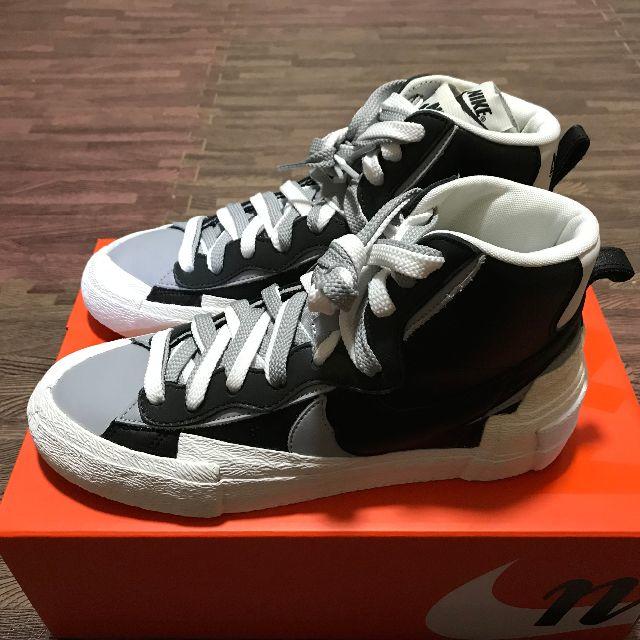 NIKE(ナイキ)のNike Sacai Blazer Mid Black 26cm メンズの靴/シューズ(スニーカー)の商品写真