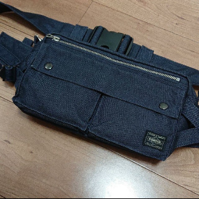 良品!】PORTER スモーキー ウエストバッグ ポーチ ネイビー 驚きの