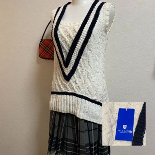 バーバリーブルーレーベル(BURBERRY BLUE LABEL)のBLUE LABEL CRESTBRIDGE☆ドッキングワンピース新品(ひざ丈ワンピース)