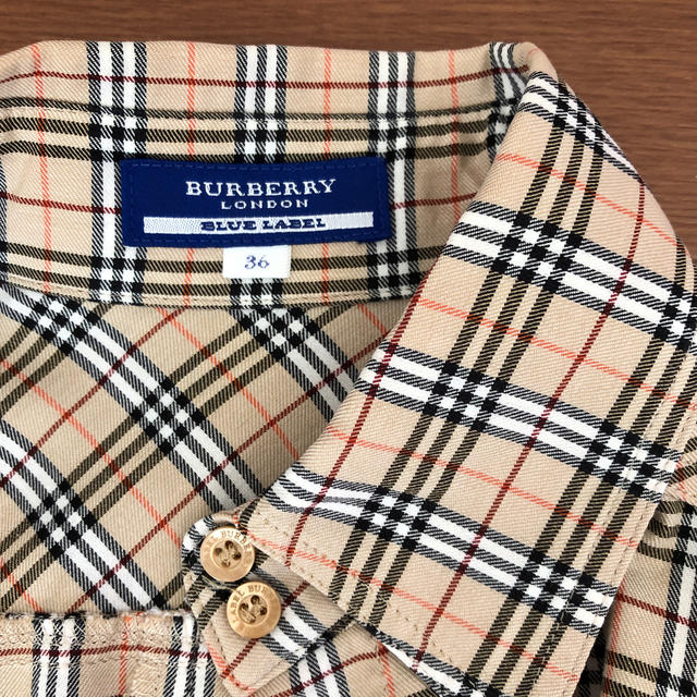 BURBERRY BLUE LABEL(バーバリーブルーレーベル)のバーバリーブルーレーベル　チェックシャツ　美品 レディースのトップス(シャツ/ブラウス(長袖/七分))の商品写真