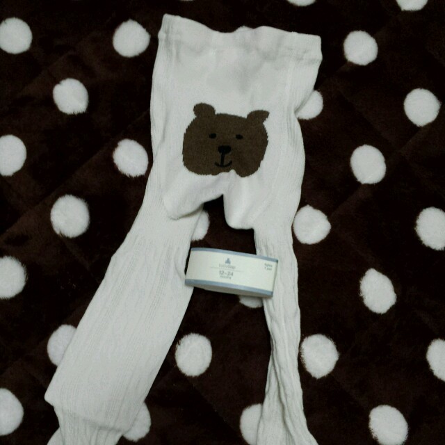 babyGAP(ベビーギャップ)のbabygap♡くまさんリブタイツ新品 キッズ/ベビー/マタニティのベビー服(~85cm)(その他)の商品写真