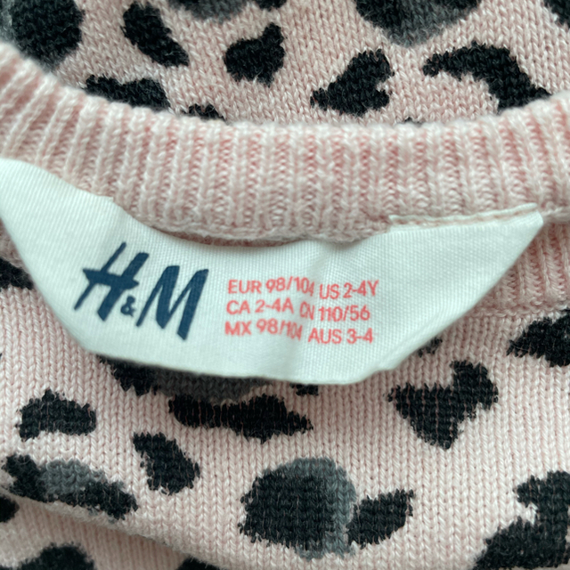H&M(エイチアンドエム)のH&M ヒョウ柄 ニット  キッズ/ベビー/マタニティのキッズ服女の子用(90cm~)(ニット)の商品写真