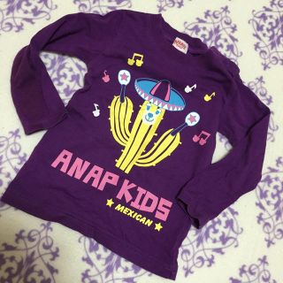 アナップキッズ(ANAP Kids)のANAP kids♡紫ロンT 90cm(Tシャツ/カットソー)