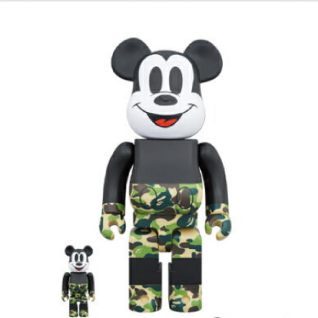 キャラクターグッズBE@RBRICK BAPE(R) MICKEY MOUSE 100％&400％