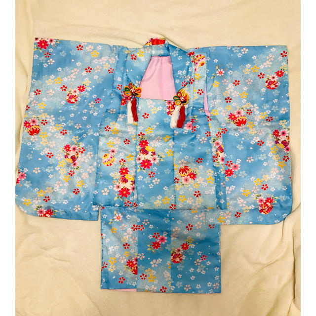 七五三 着物 2回着用 キッズ/ベビー/マタニティのキッズ服女の子用(90cm~)(和服/着物)の商品写真