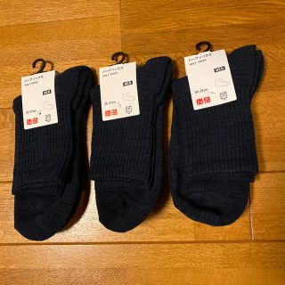 ユニクロ(UNIQLO)の未使用！ UNIQLO ハーフ ソックス ネイビー 紺 メンズ 男性 25 27(ソックス)