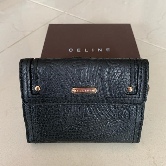 本物 CELINE セリーヌ 二つ折り財布