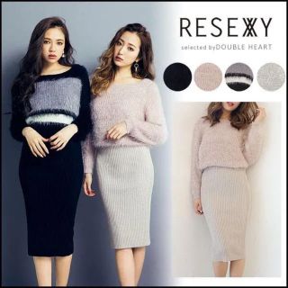 リゼクシー(RESEXXY)のSALE★☆RESEXXY シャギーニットワンピース(ひざ丈ワンピース)