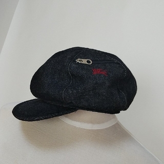 バーバリー(BURBERRY)のバーバリー ブラックデニム  サイズ52★キャスケット 帽子(帽子)