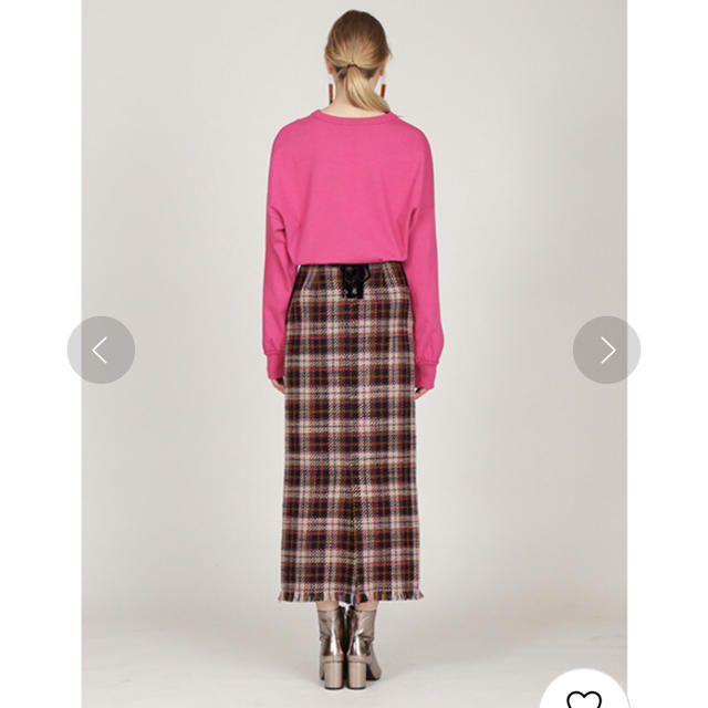 SNIDEL(スナイデル)のSNIDEL チェック ロービングスカート ブラウン レディースのスカート(ひざ丈スカート)の商品写真