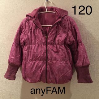 エニィファム(anyFAM)のanyFAM ★ リバーシブルコート 120 中綿ジャケット ドット柄 (コート)