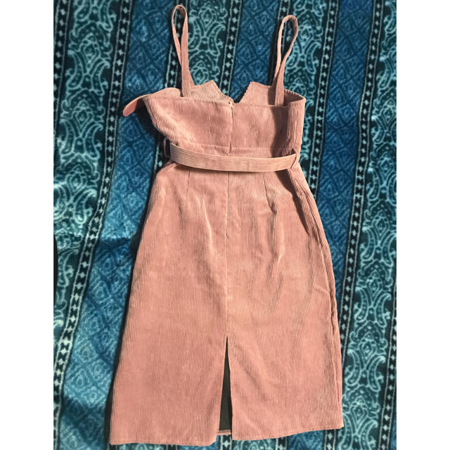 サロペット コーデュロイワンピース スカート♥ ピンクパープル レディースのパンツ(サロペット/オーバーオール)の商品写真