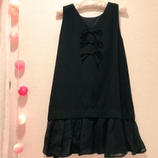 スナイデル(SNIDEL)のsnidel 🖤 ﾊﾞｯｸりぼんミニワンピース(ミニワンピース)