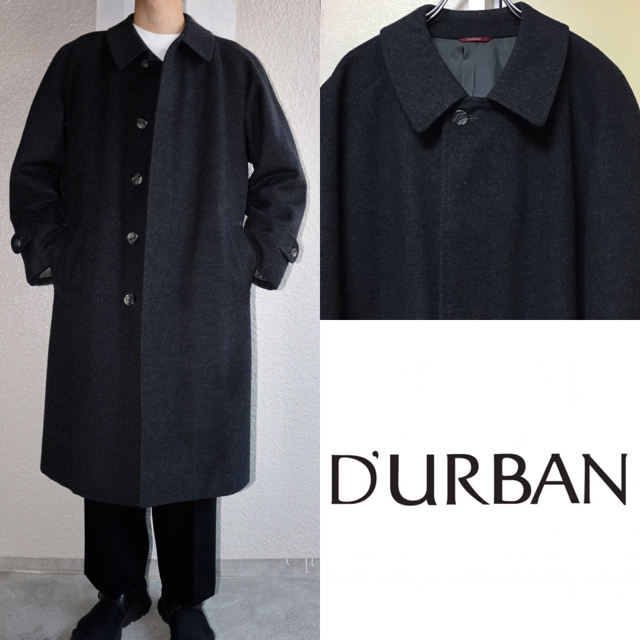 D’URBAN - 極美品 高級タスマニアウール ステンカラーコート ロングコート メンズ グレーの通販 by ベンジャミン's shop