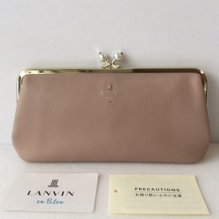 ランバンオンブルー(LANVIN en Bleu)のtomo様★新品★ランバンオンブルーシャペル薄マチ口金長財布★ピンクがま口(財布)