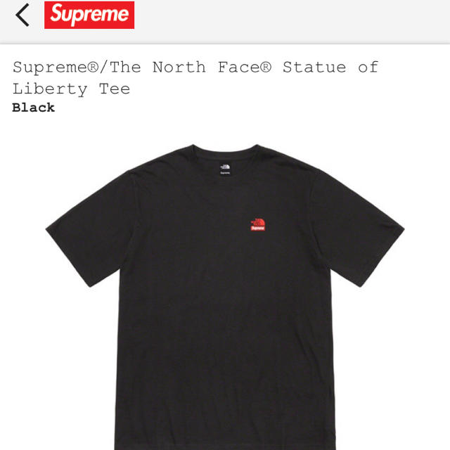 Supreme(シュプリーム)のシュプリーム  ノースフェイス tシャツ  M 黒 supreme  ノース メンズのトップス(Tシャツ/カットソー(半袖/袖なし))の商品写真
