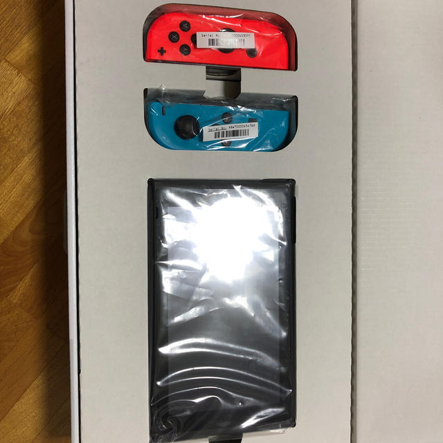 Nintendo Switch(ニンテンドースイッチ)のNintendo Switch Joy-Con (L) ネオンブルー/ (R)  エンタメ/ホビーのゲームソフト/ゲーム機本体(家庭用ゲーム機本体)の商品写真