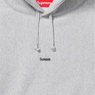 19 Fw Supreme Micro Logo Hooded Sweatshirt グレー スウェット