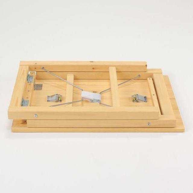 MUJI (無印良品)(ムジルシリョウヒン)の無印良品 パイン材テーブル・折りたたみ式 　MUJI インテリア/住まい/日用品の机/テーブル(ダイニングテーブル)の商品写真
