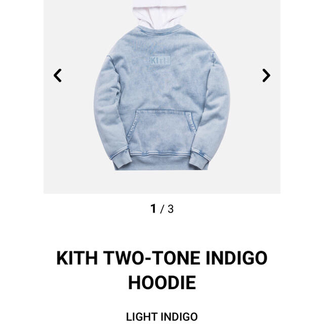 KITH TWO-TONE INDIGO HOODIE メンズのトップス(パーカー)の商品写真