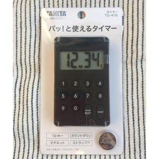 タニタ(TANITA)のデジタルタイマー TD-415-BK 黒(収納/キッチン雑貨)