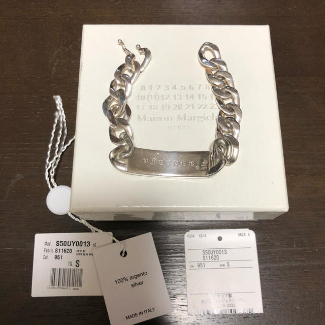 Maison Martin Margiela(マルタンマルジェラ)の専用　マルジェラ　id ブレスレット　シルバー　S メンズのアクセサリー(ブレスレット)の商品写真